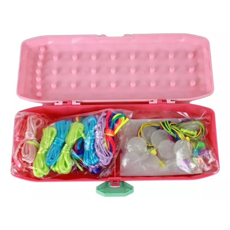 LEAN TOYS Sada na výrobu náramkov ružová krabička