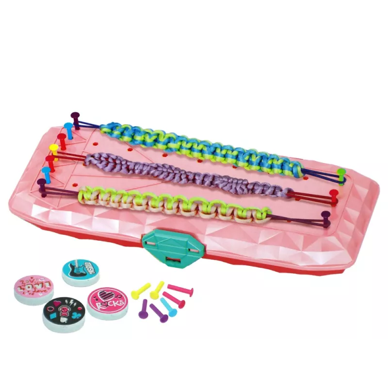 LEAN TOYS Sada na výrobu náramkov ružová krabička
