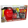 LEAN TOYS brigádna sada hasiaci prístroj vodná maska prilba červená