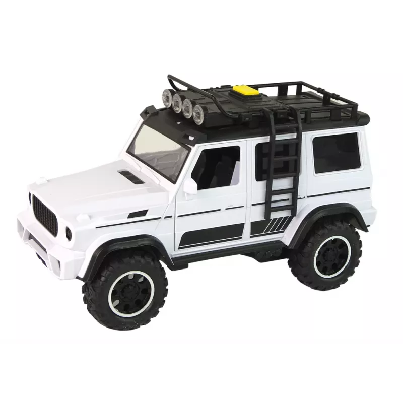 LEAN TOYS Auto off-road biele so zvukom a svetlami 1:14