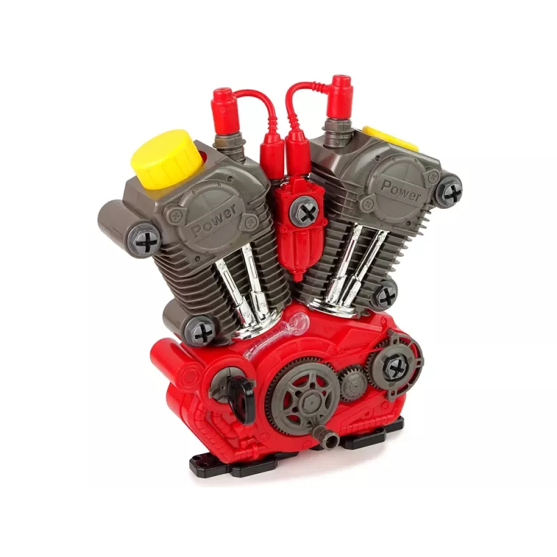LEAN TOYS Auto motor pre malého mechanika – DIY montáž so svetlom a zvukom