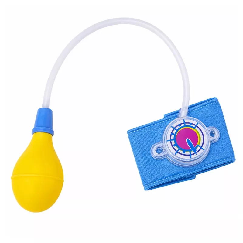 LEAN TOYS detský tlakomer s pohyblivým ukazovateľom, modrý