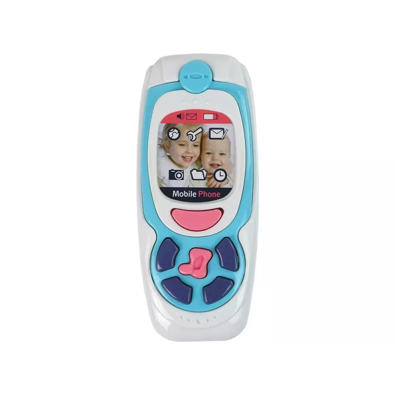 LEAN TOYS Detský vzdelávací telefón melódia modrý