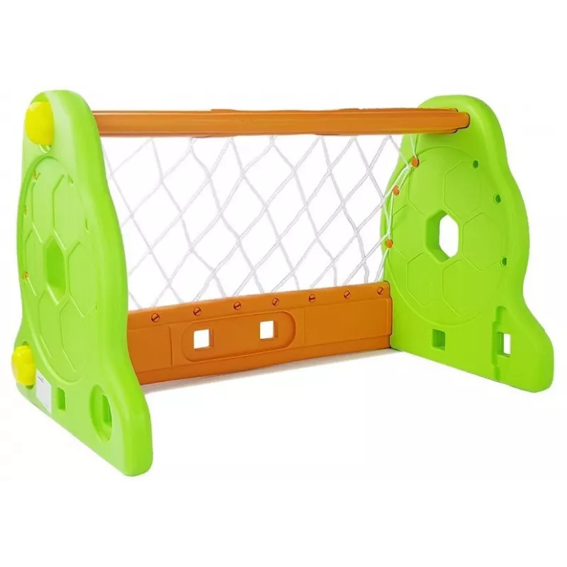 LEAN TOYS Detská futbalová bránka zelená a oranžová
