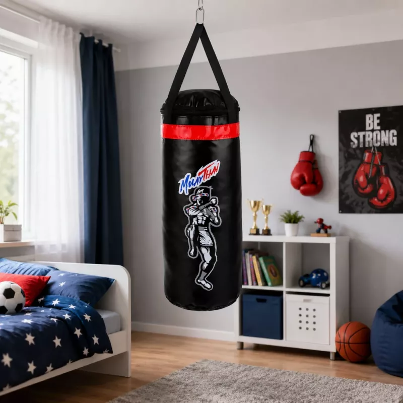 LEAN TOYS detská boxerská súprava s Muay Thai rukavicami 65x22cm L