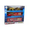 LEAN TOYS Cirkusové zvieratá sada vozidiel zvieratá z cirkusu kamión + auto s prívesom