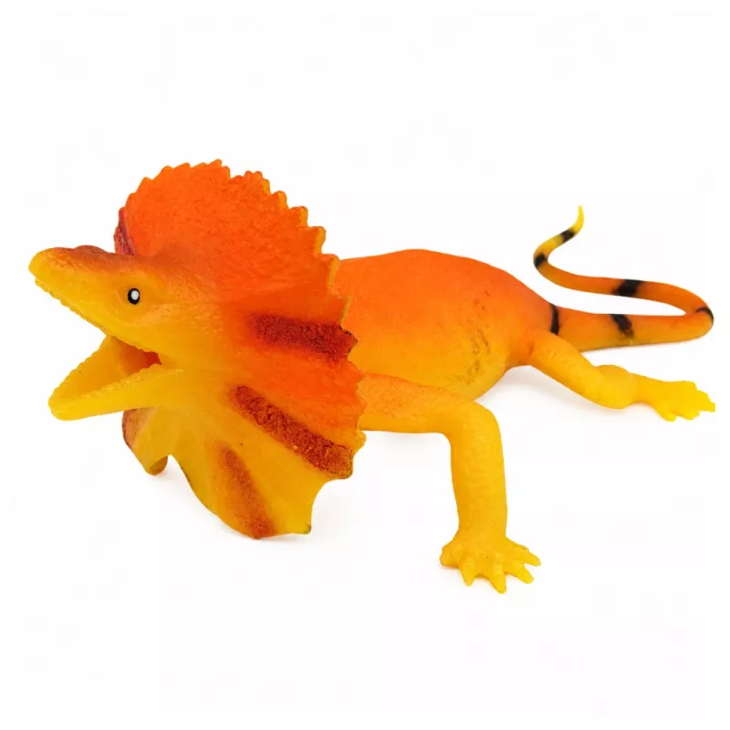 LEAN TOYS jašterica obojková gumená figúrka naťahovacia realistická 19cm