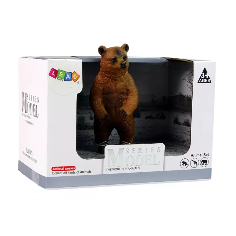 LEAN TOYS zberateľská figúrka medveď hnedý Animals of the World