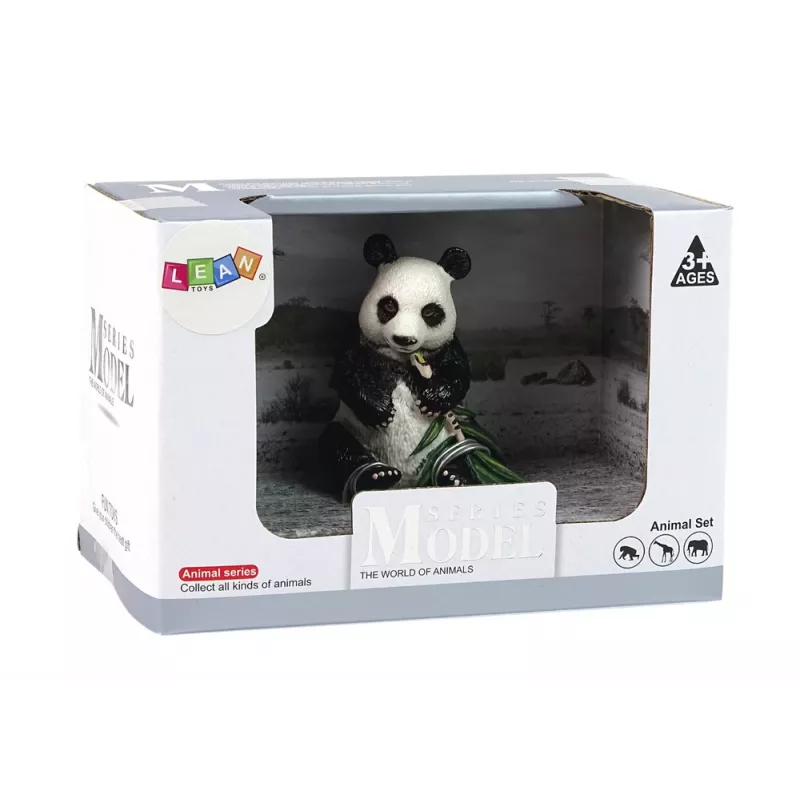 LEAN TOYS zberateľská figúrka veľká panda s bambusom
