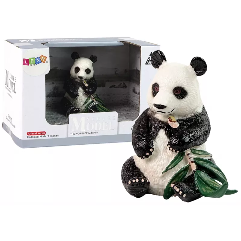 LEAN TOYS zberateľská figúrka veľká panda s bambusom