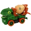 LEAN TOYS Miešačka na betón dinosaurus Unwrecker zelené príslušenstvo