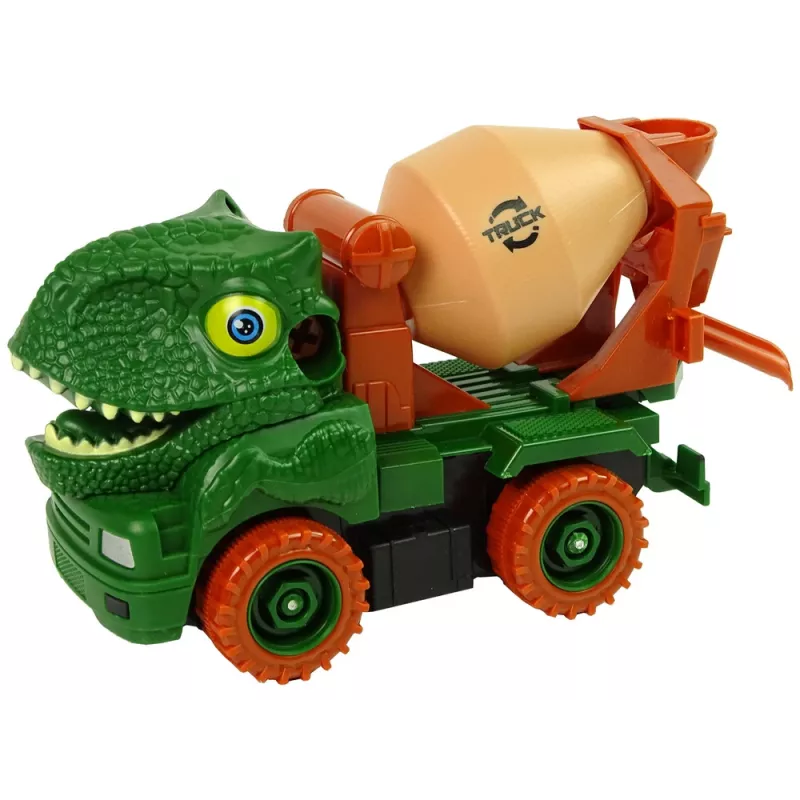 LEAN TOYS Miešačka na betón dinosaurus Unwrecker zelené príslušenstvo