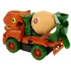 LEAN TOYS Miešačka na betón dinosaurus Unwrecker oranžové príslušenstvo