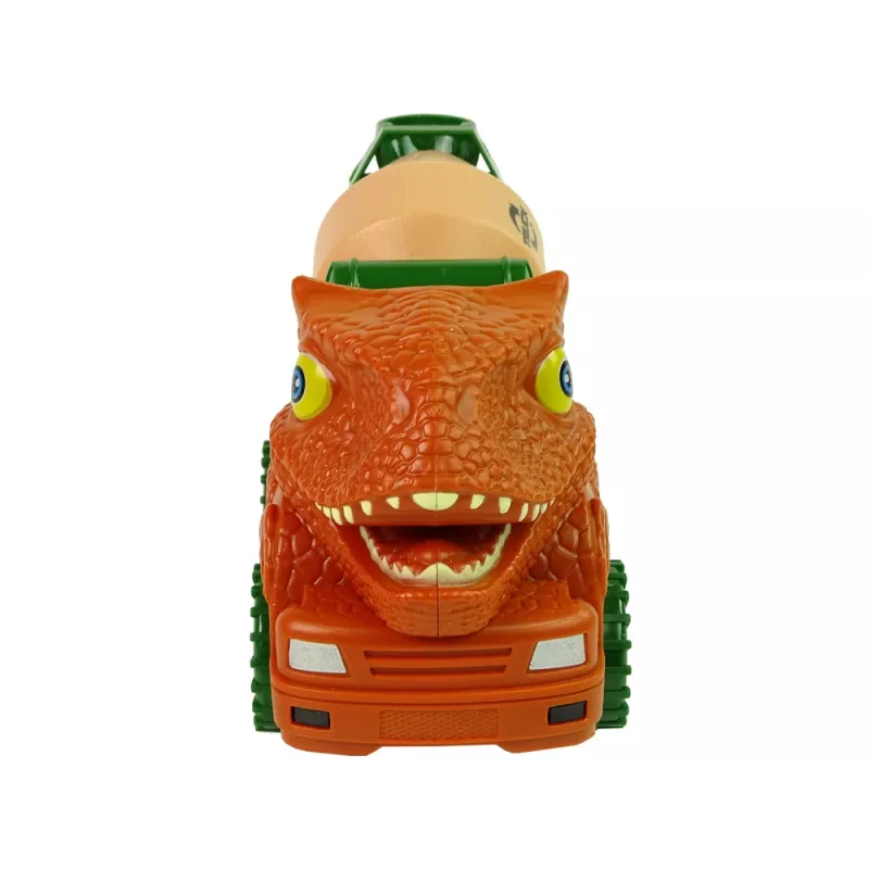 LEAN TOYS Miešačka na betón dinosaurus Unwrecker oranžové príslušenstvo