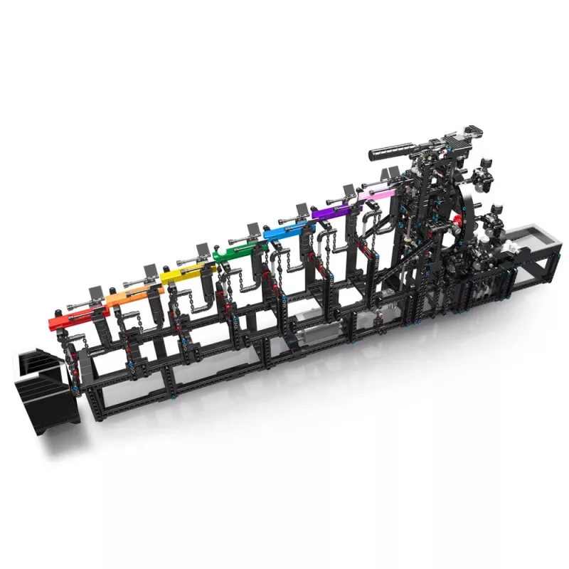 LEAN TOYS Stavebné kocky guľová dráha s elektromotorom 2520 dielov