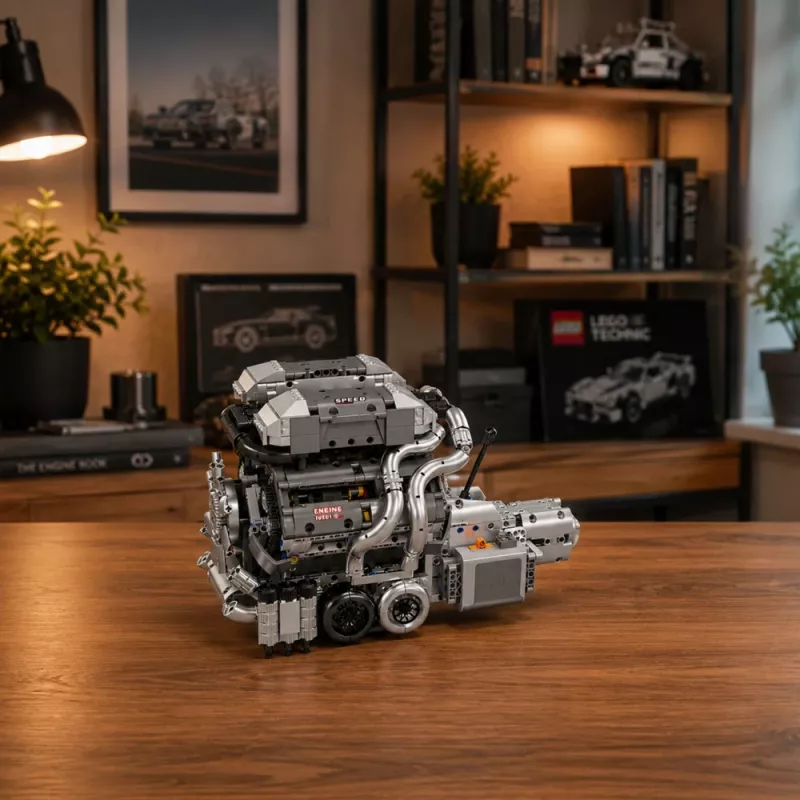 LEAN TOYS stavebnica auto motor V8 prevodovka 2024 el.
