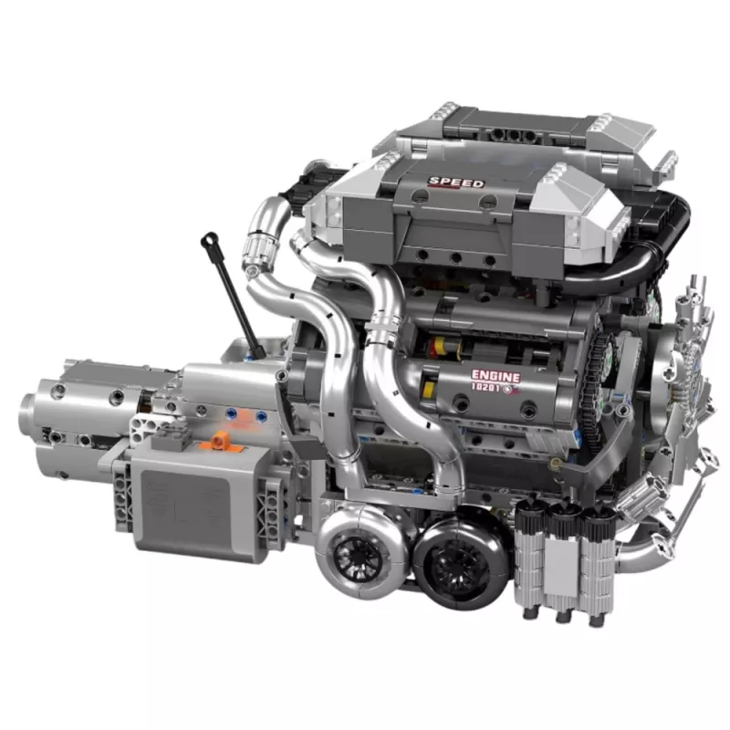 LEAN TOYS stavebnica auto motor V8 prevodovka 2024 el.