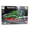 LEAN TOYS 23646 stavebnica parná lokomotíva RC s diaľkovým ovládaním a koľajami, 2348 dielikov