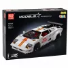 LEAN TOYS stavebnica športové auto diaľkové ovládanie RC biela 1384 dielov