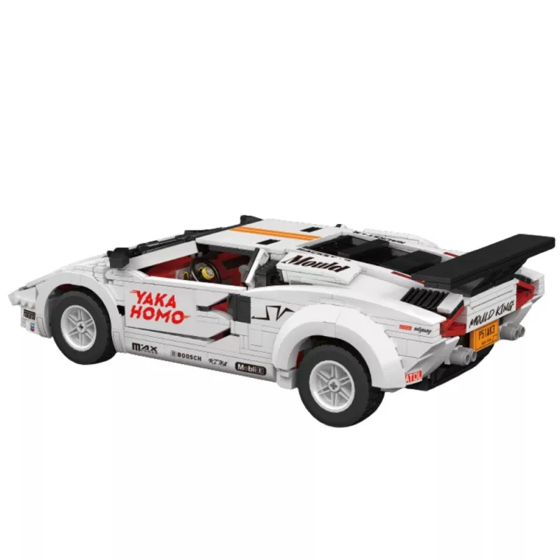 LEAN TOYS stavebnica športové auto diaľkové ovládanie RC biela 1384 dielov