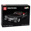LEAN TOYS stavebnica klasické auto kabriolet Cadi-Elrado čierna 1324 dielov