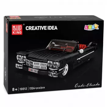 LEAN TOYS stavebnica klasické auto kabriolet Cadi-Elrado čierna 1324 dielov