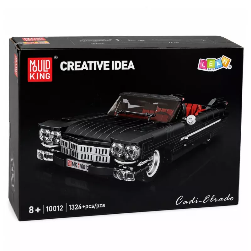 LEAN TOYS stavebnica klasické auto kabriolet Cadi-Elrado čierna 1324 dielov