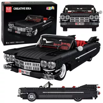 LEAN TOYS stavebnica klasické auto kabriolet Cadi-Elrado čierna 1324 dielov