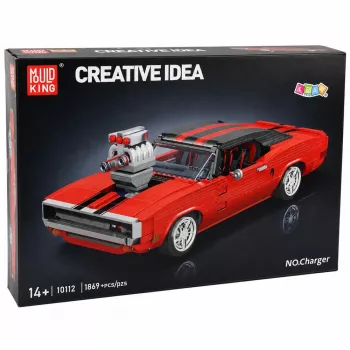 LEAN TOYS stavebnica športové auto Charger červená 1869 dielov