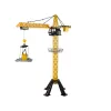 LEAN TOYS Stavebný žeriav s diaľkovým ovládaním 90 cm vysoká stavebnica Eiffelova veža