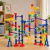 LEAN TOYS stavebnica guľôčková dráha tunel farebné dinosaury 192 dielov
