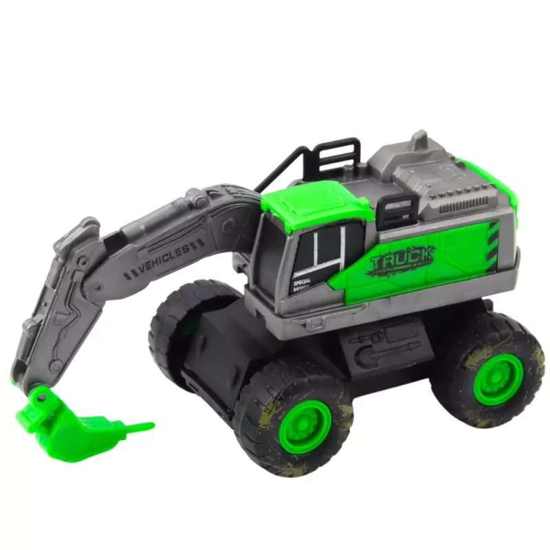 LEAN TOYS Stavebné vozidlo bager nakladač buldozér zelený pohon mix