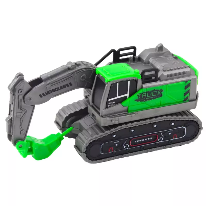 LEAN TOYS Stavebné vozidlo bager nakladač buldozér zelený pohon mix