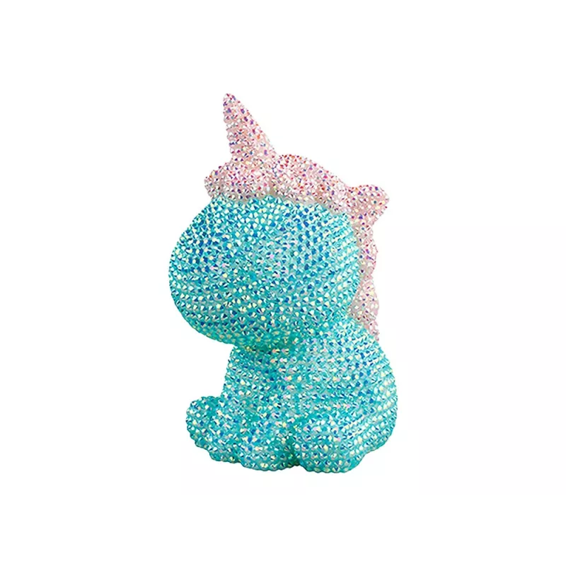 LEAN TOYS kreatívna sada jednorožec DIY diamanty kryštály modrá