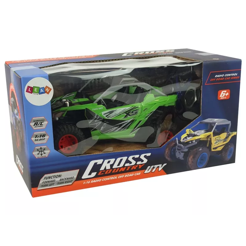 LEAN TOYS Cross Country terénne diaľkovo ovládané auto 27 MHz zelené
