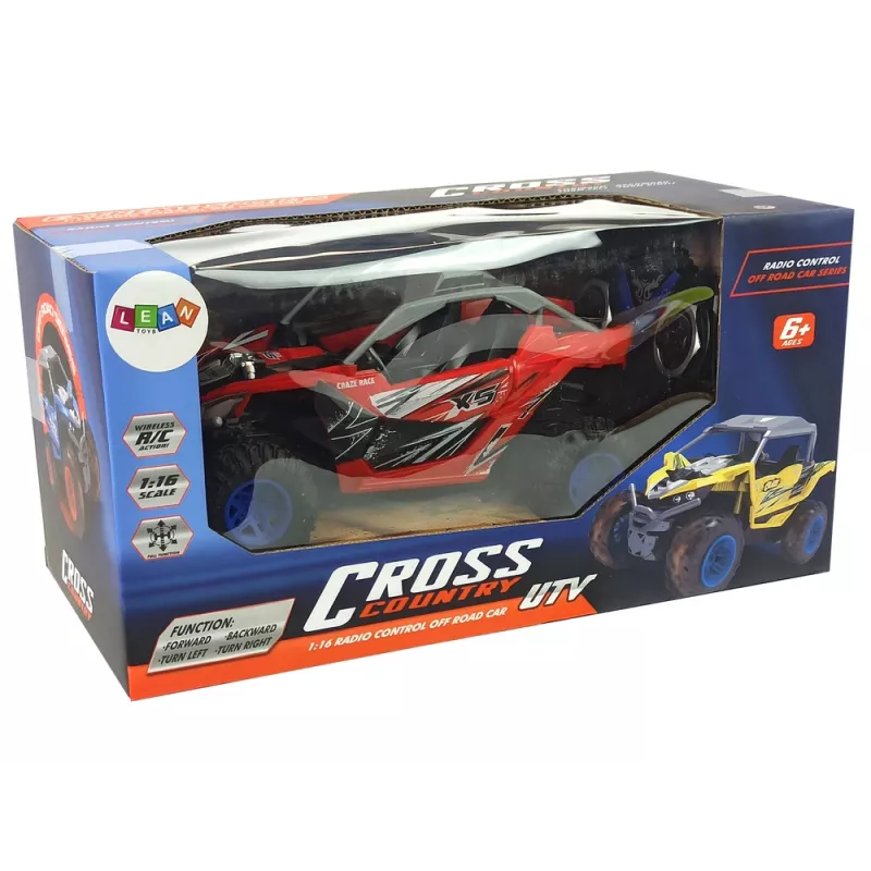 LEAN TOYS Cross Country terénne diaľkovo ovládané auto 27 MHz červené