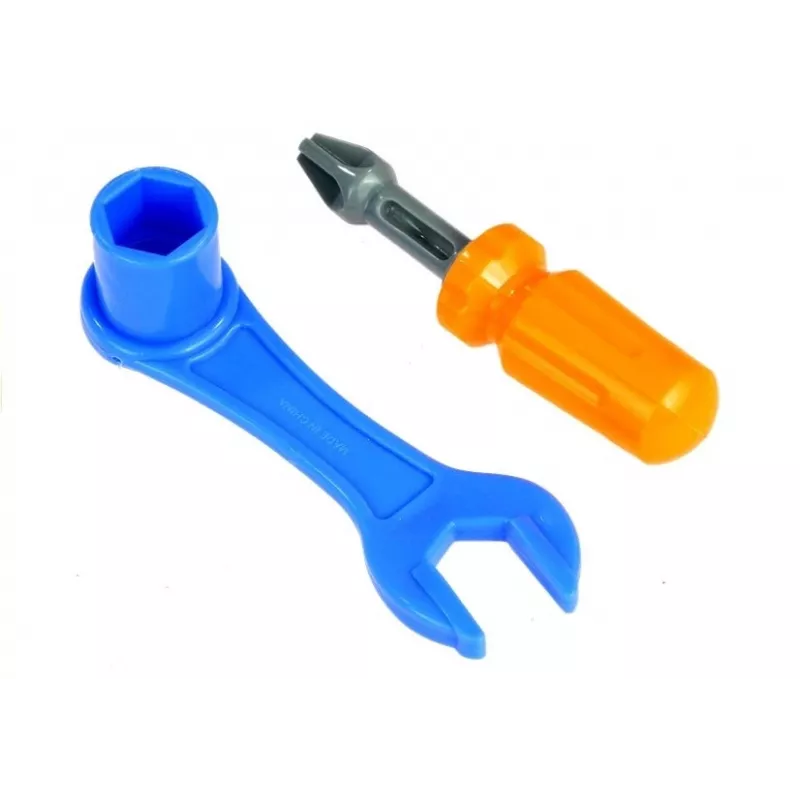 LEAN TOYS Odnímateľný vláčik s náradím a figúrkami