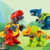 LEAN TOYS dinosaurus stavebné kocky skrutkovacia sada so skrutkovačom 4-in-1