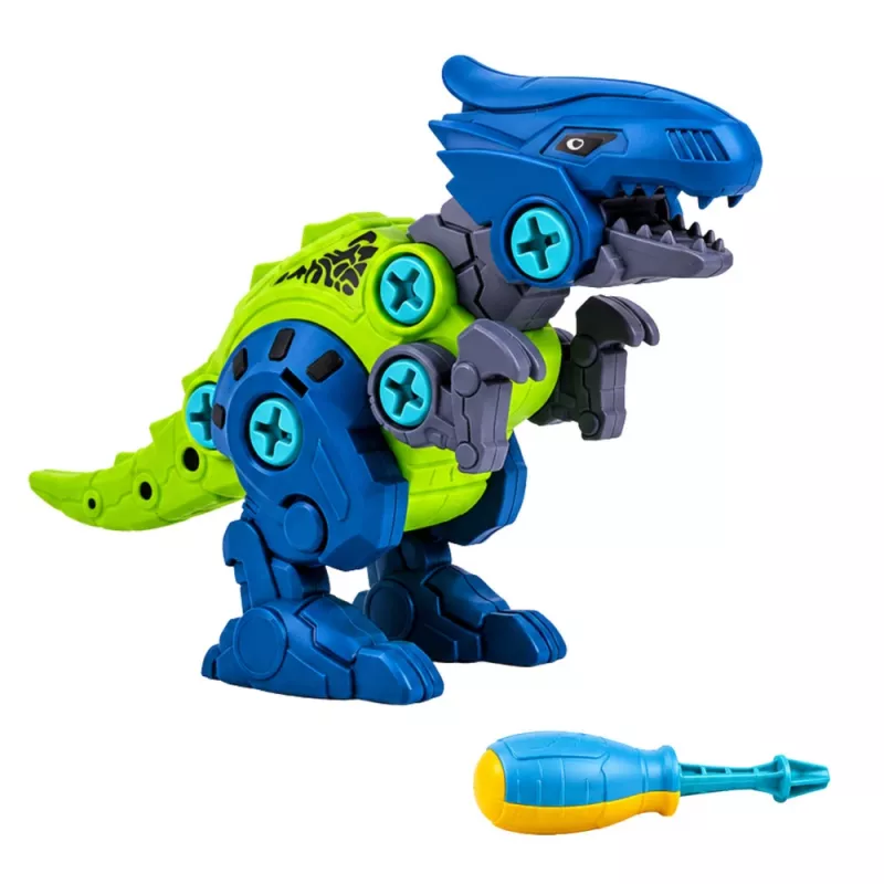LEAN TOYS dinosaurus stavebné kocky skrutkovacia sada so skrutkovačom 4-in-1