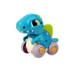 LEAN TOYS Dinosaurus na kolieskach, modrá figúrka
