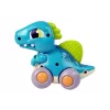 LEAN TOYS Dinosaurus na kolieskach, modrá figúrka