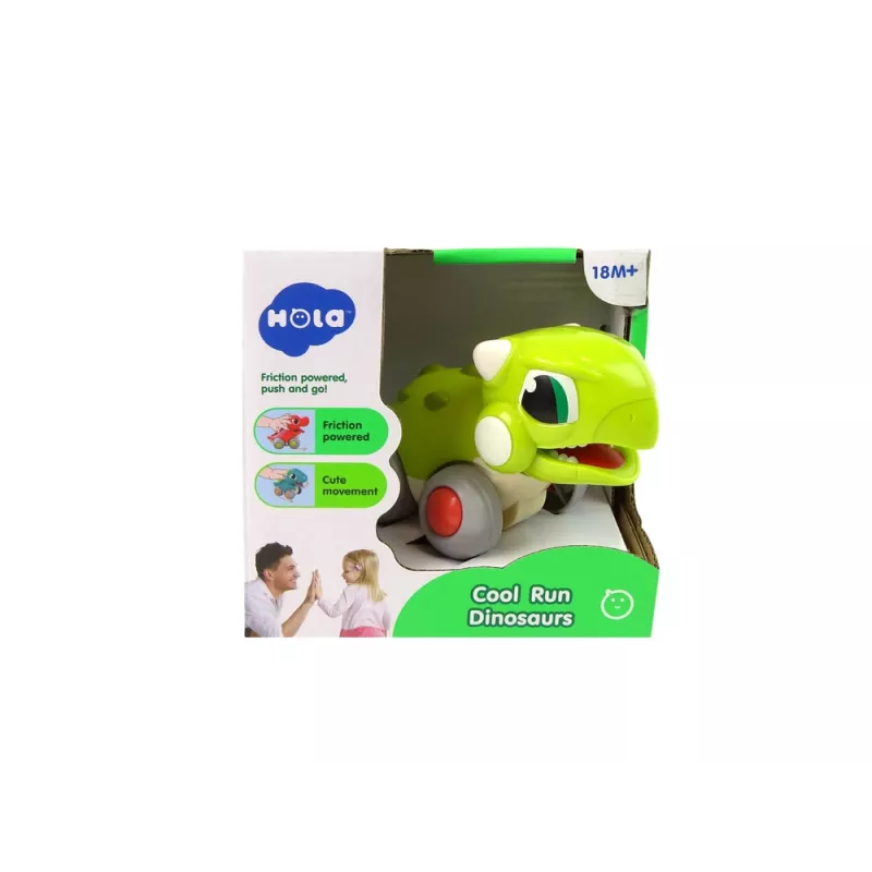 LEAN TOYS Dinosaurus na kolieskach, zelená figúrka