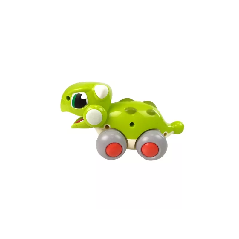 LEAN TOYS Dinosaurus na kolieskach, zelená figúrka