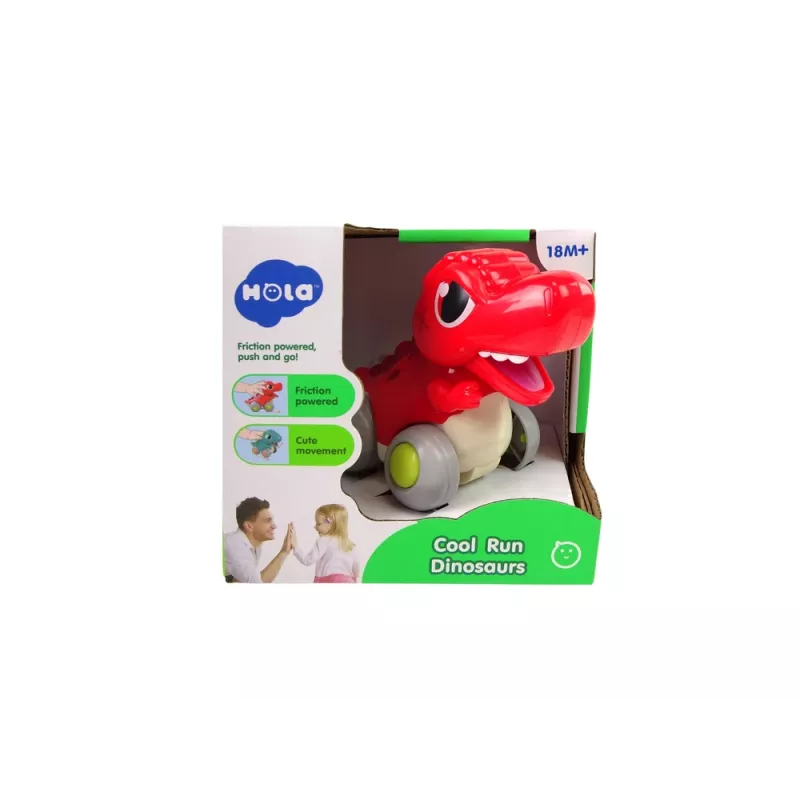 LEAN TOYS Dinosaurus na kolieskach T-Rex, červená figúrka