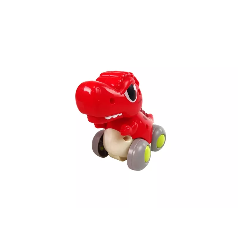 LEAN TOYS Dinosaurus na kolieskach T-Rex, červená figúrka