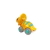 LEAN TOYS Dinosaurus na kolieskach, žltý Triceratops, figúrka