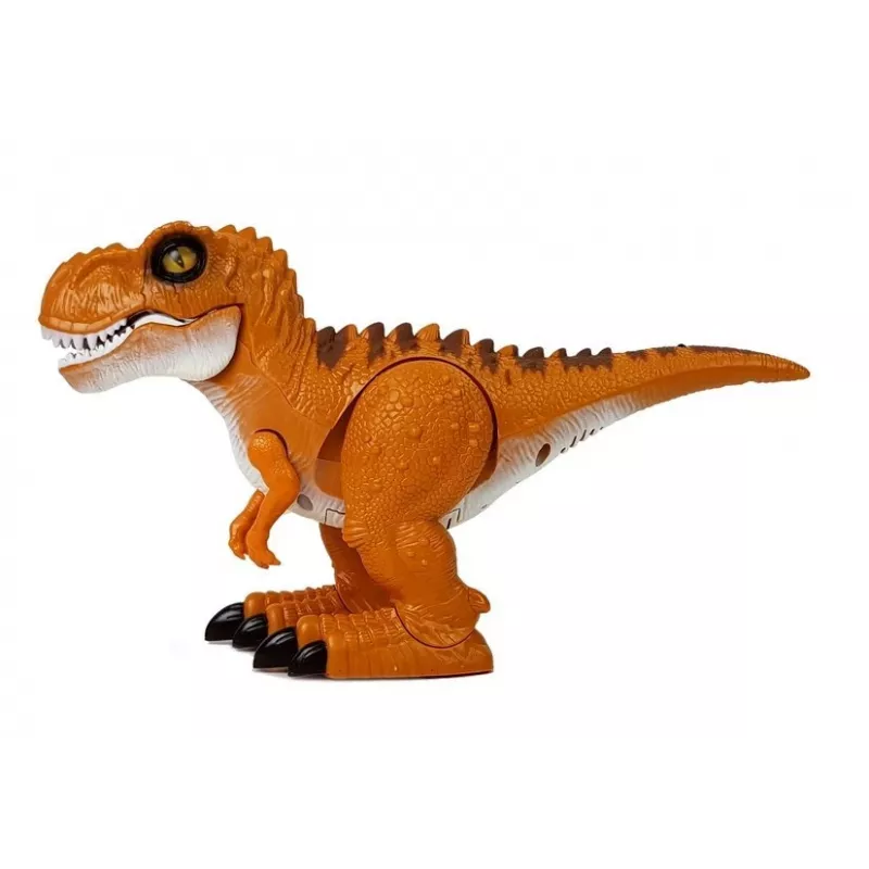 LEAN TOYS Dinosaurus diaľkovo ovládaný R/C bronzový zvuk svetlo