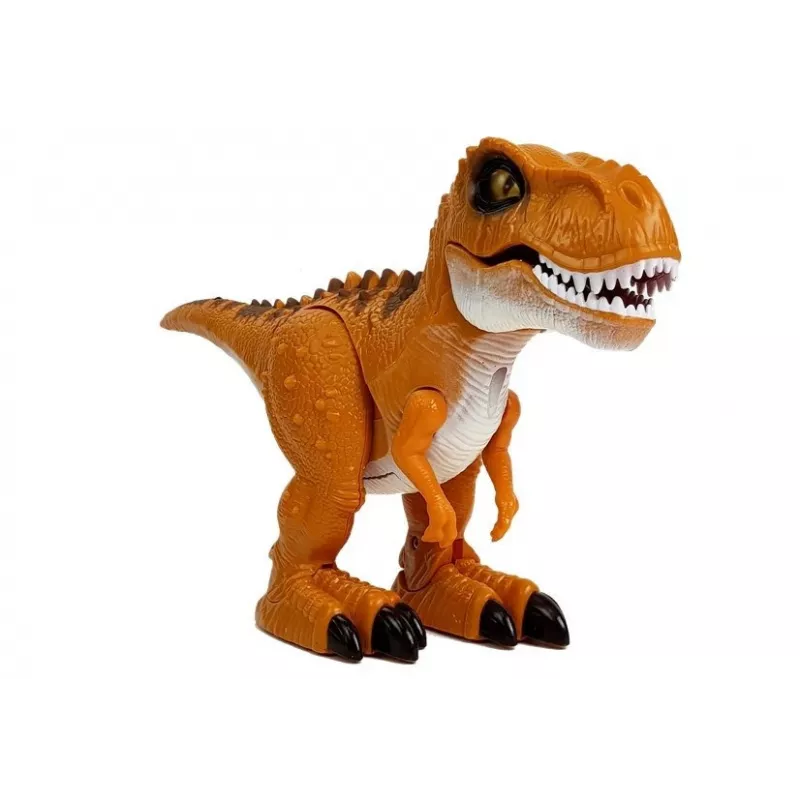 LEAN TOYS Dinosaurus diaľkovo ovládaný R/C bronzový zvuk svetlo