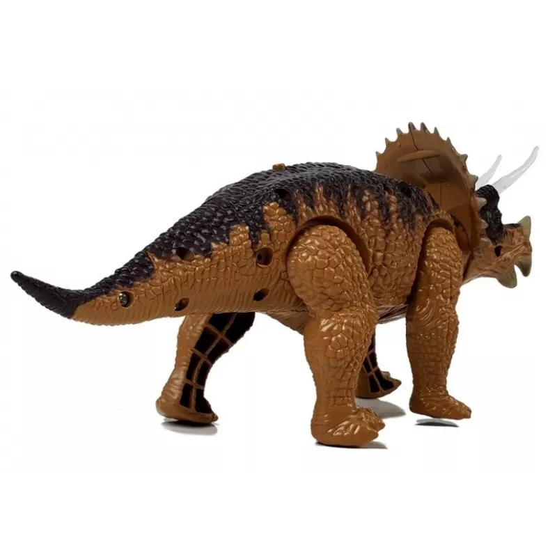 LEAN TOYS Dinosaurus Triceratops na batérie žltý