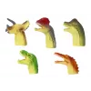 LEAN TOYS dinosaurus gumené senzorické prstové bábky